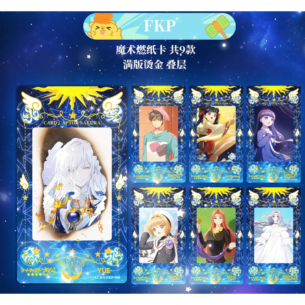 Magical Girl Anime Collection Cards for Kids Lovely Comic Protagonist Popular Cartoon IP Co Branded Cards Festival Gifts Toys