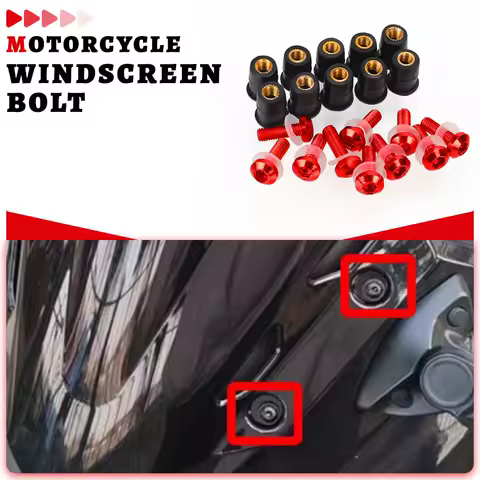 For Honda Goldwing GL1800 CBR500R CB500F Varadero XL1000V CB500X NC700X NC750X 5mm 10PCS Windshield Windscreen Deflectors Bolts