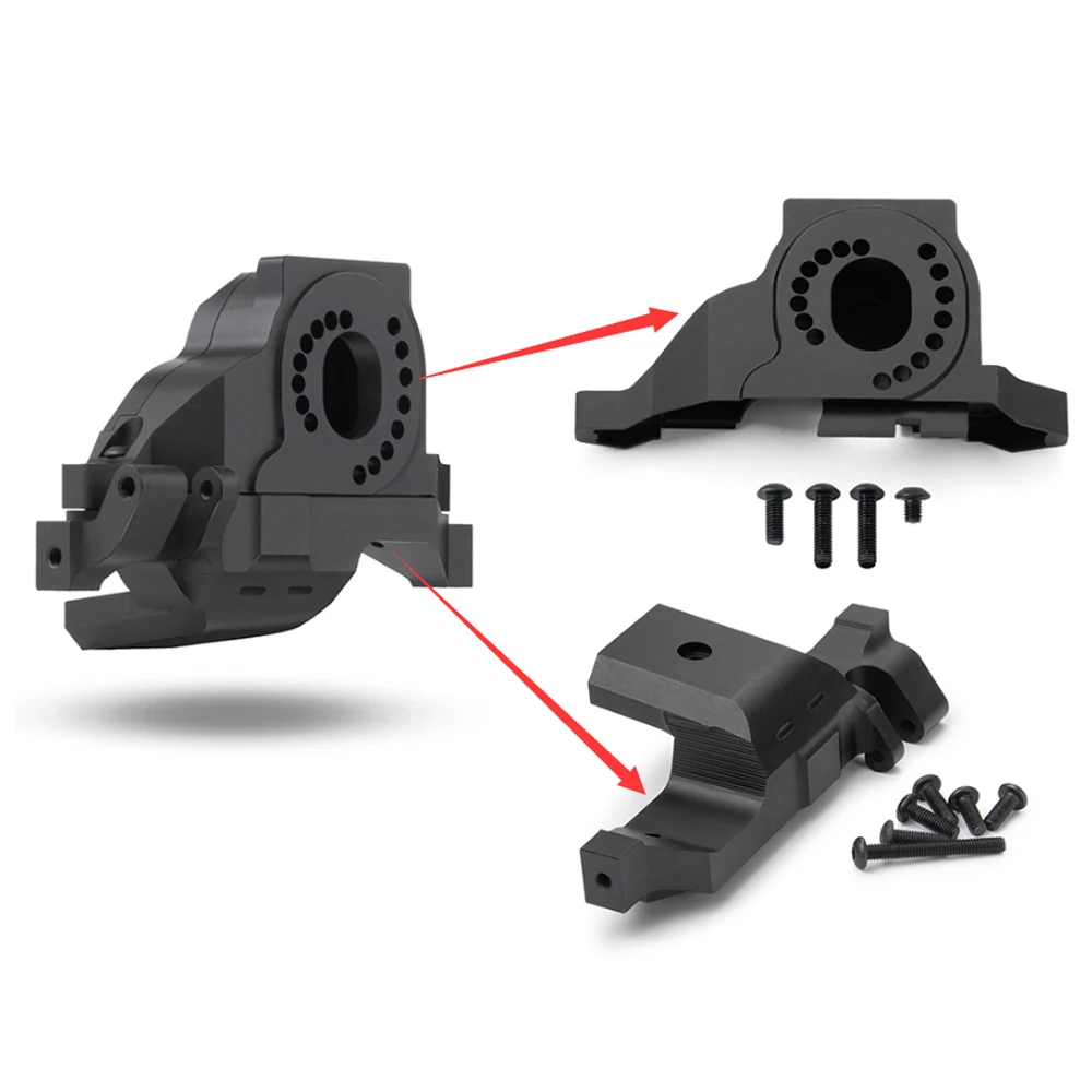 MIBIDAO Aluminum Heat Sink Motor Mount Base Gearbox Radiator For 1/10 TRX-4 TRX4 Defender RC Crawler Upgrade Parts