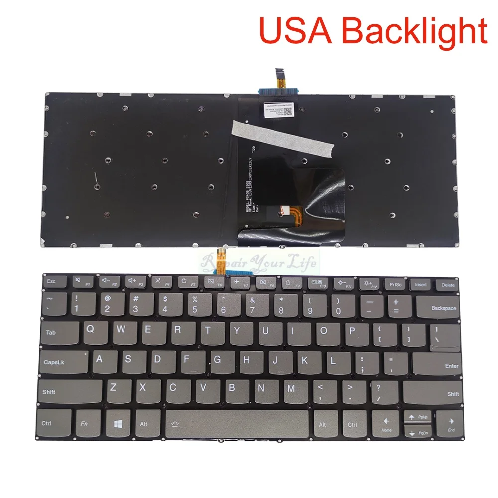 Imagem -02 - Teclado Retroiluminado para Lenovo Ioga Flex 51470 81c9 80xa 5-1570 80xb 80ca 520-14ikb 720-15isk V130-14ikb us Reino Unido Latim Pt-br