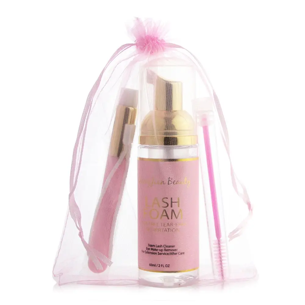 Hot Safe for Natural Lashes Non-Irritating Shampoo Eyelash Extension Cleanser Eyelid Foaming Lash Foam
