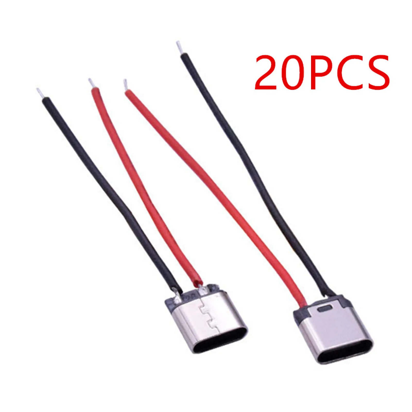 Usb Tipo-c Base Soldada Fêmea de Pinos com Fio Tomada de Alta Corrente 3a Conector Usb c Porta do Cabo 20 Pcs