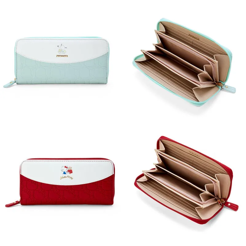 

Sanrio Coin Purses Long Hello Kitty Bags Cute Wallet for Girls Melody Coin Pouch Kuromi Case Pochacco Card Holder Clutch Pouch