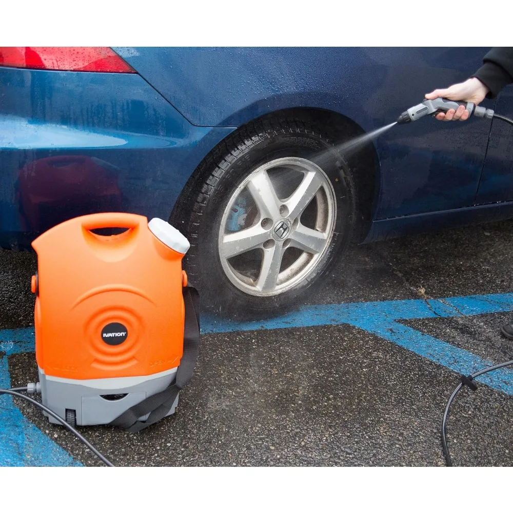 Multipurpose Portable Spray Washer W/Water Tank - Runs on Built-in Rechargeable Battery, Home Plug and 12v Car Plug，car Whashing