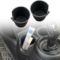 Fit for Mini Cooper F55 F56 2014-2023 Black Plastic Interior Console Water Cup Holder Cover 2pcs