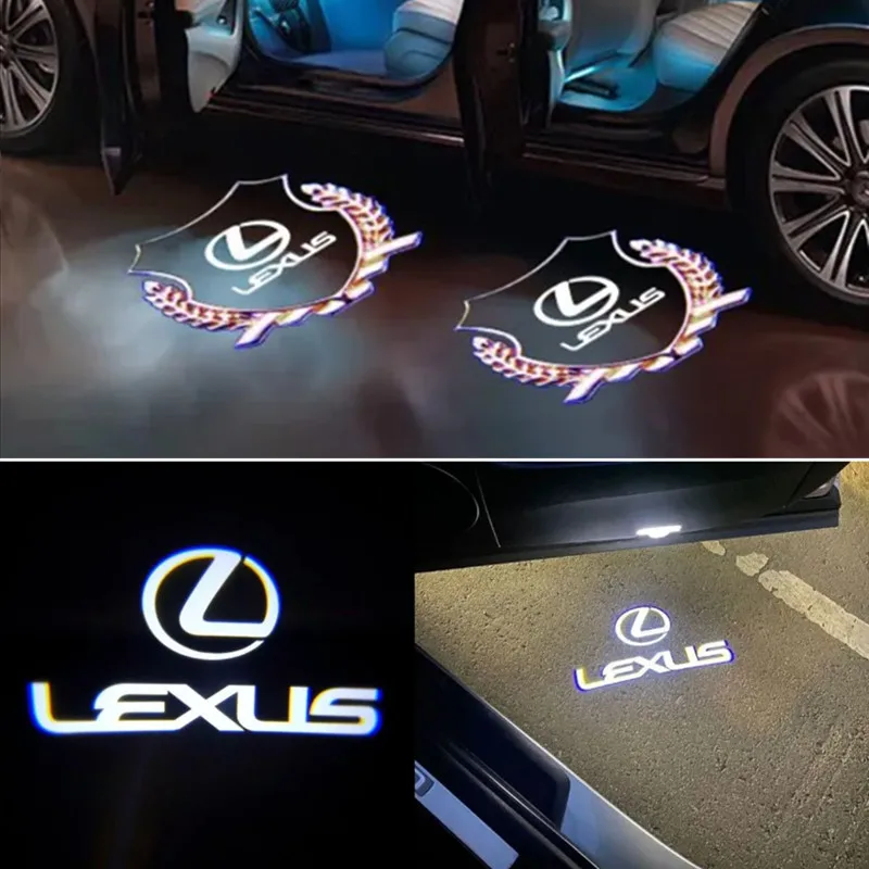 

2Pcs LED Car Door Welcome Light Ghost Shadow Lamp For Lexus RX ES GX LS LX IS GS RC UX Series ES200 ES250 ES260 300