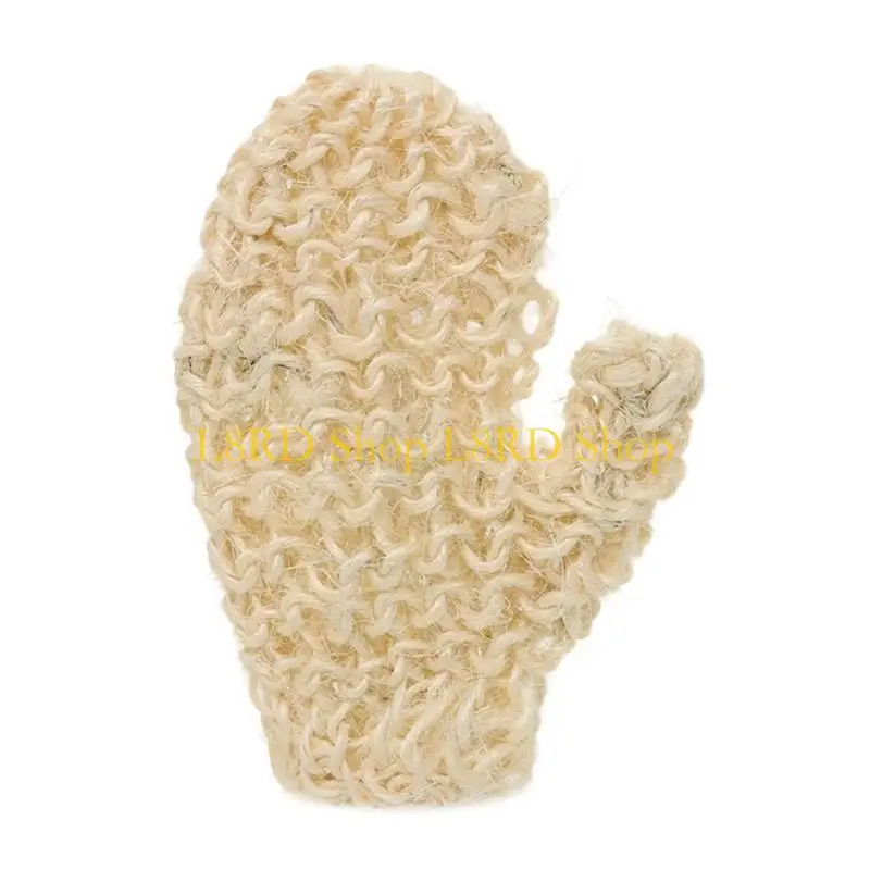 

L8RD 2Purpose Sisal Bath Gloves For Exfoliating And Dry Brushing Gentle SkinCares Friendly Wash Mitts