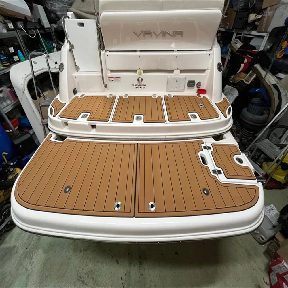 2006 Re-gal Commodore 2665 Swim Platform Cockpit Pad Boat EVA Foam Teak Floor SeaDek MarineMat Gatorstep Style Self Adhesive