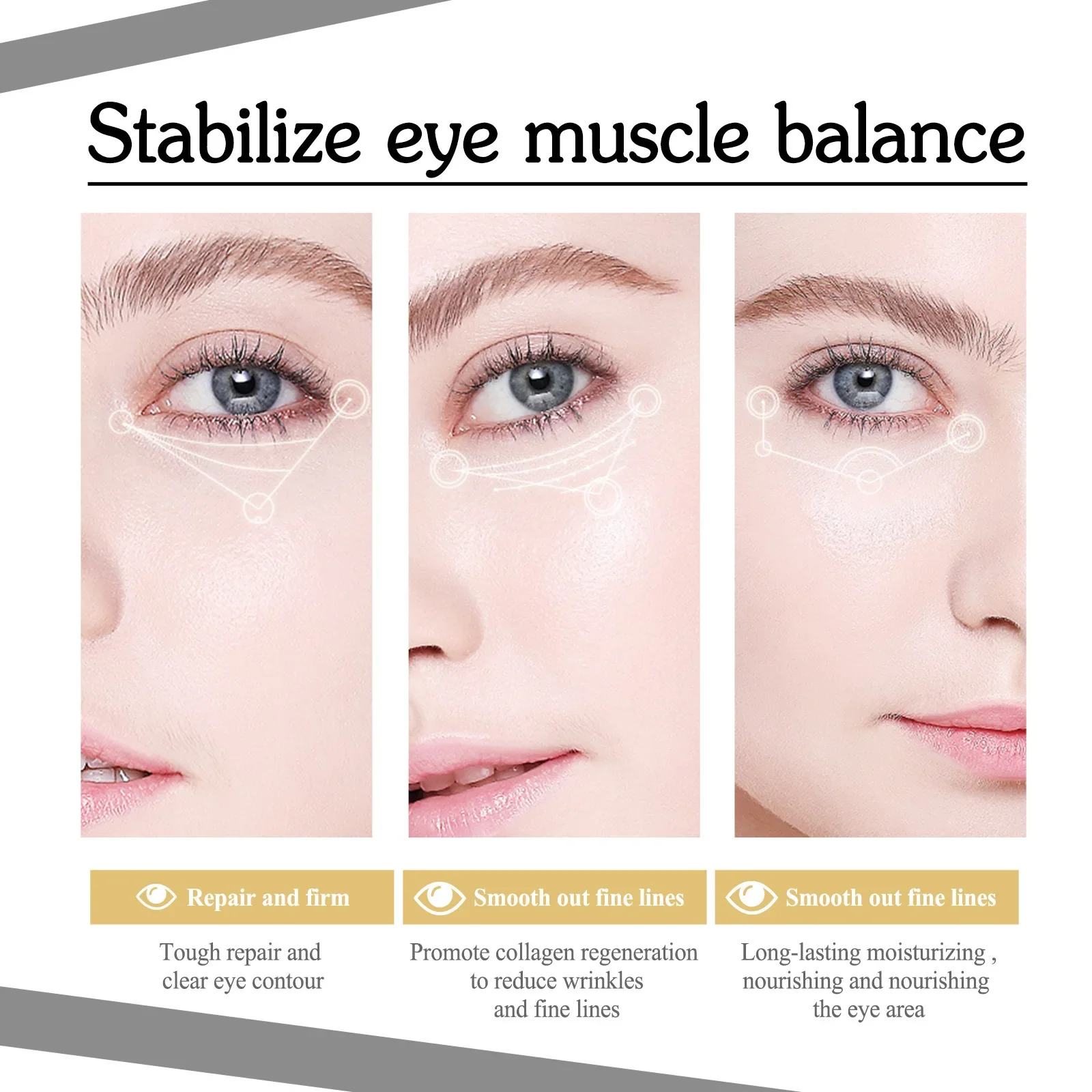 Eye Firming Gel Firming Skin around the Eyes Fade Eye Bags and Dark Circle Fine Lines Moisturizing Restoring Eye Cream