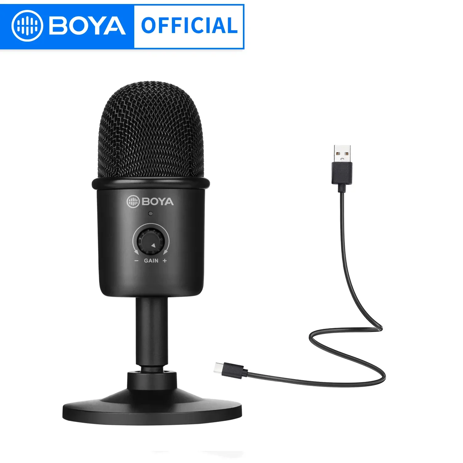 BOYA BY-CM3 USB Condenser Desktop Microphone With Recording for Laptop Windows Mac Studio Video Mode for Youtube Live Streaming