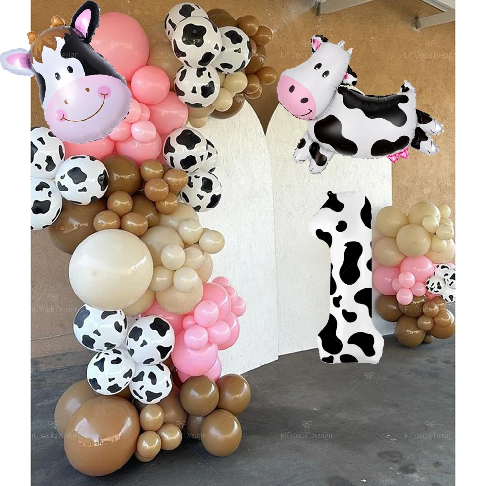 128Pcs Pink Cow Far…