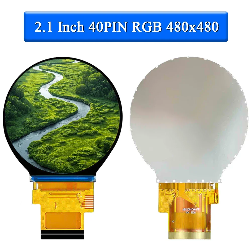 UICPAL 2,1 Zoll TFT LED Display Modul Runder Bildschirm HD IPS 480*480 SPI RGB Schnittstelle MIPI HDMI Treiber ST7701S Kapazitiver Touchscreen 8