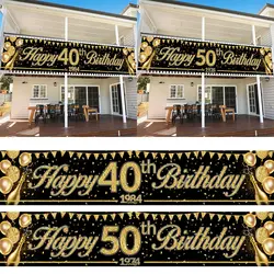 Happy Birthday Background 30 40 50 Birthday Party Decoration Birthday Banner Hanging Flag 30th 40th 50th Birthday Backdrop Decor