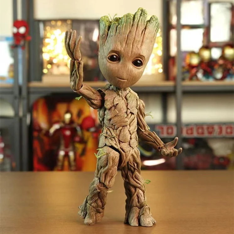 

Marvel Groot Figure Guardians Of The Galaxy Joint Movable 1 To 1 Scale 26 Cm Collectible Toy Movie Peripheral For Collectors