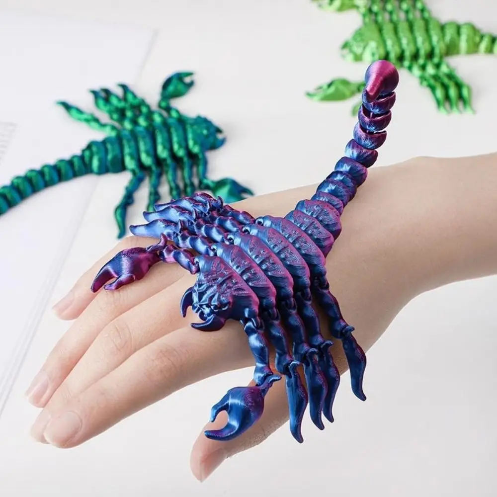 

Creative 3D Printed Scorpion Articulated Gradient Flower Animal Simulation Model Rotatable Realistic Decorative Scorpion Figures
