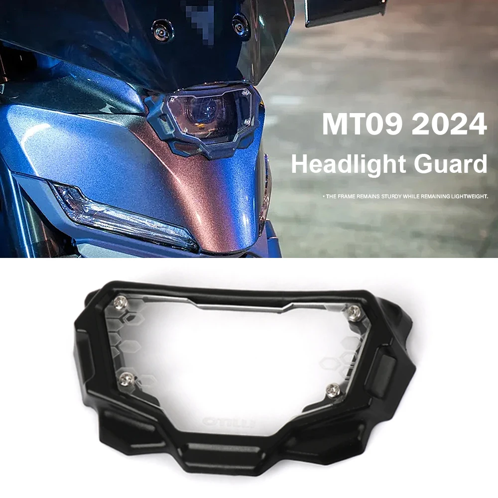 

For YAMAHA MT-09 MT09 MT 09 2024 2025 Motorcycle Accessories Headlight Protector Screen Protective Cover Guard Headlamp Shield