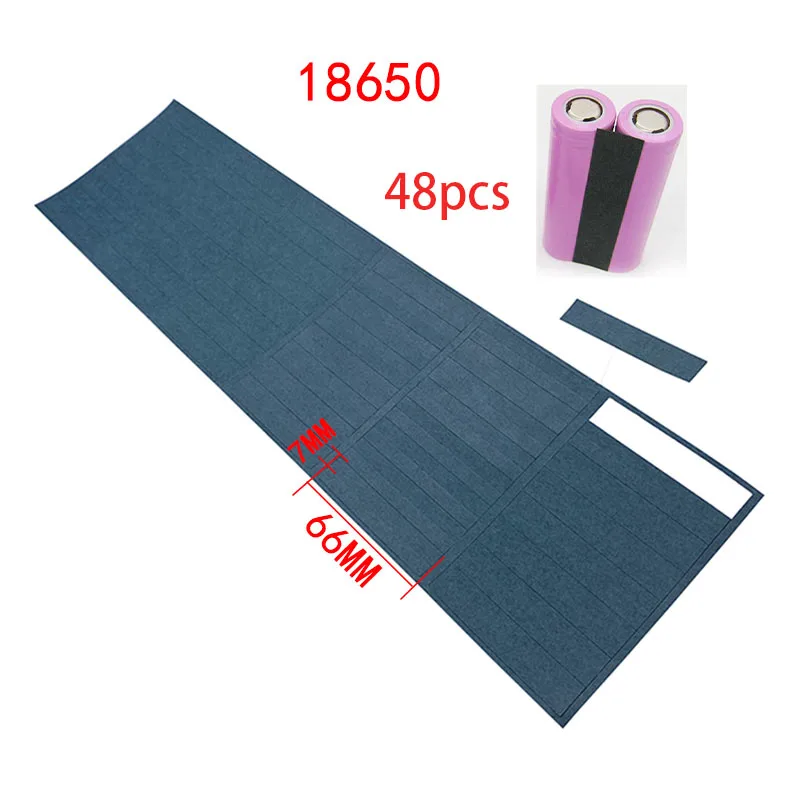 1 Sheet 18650 Battery Insulation Gasket Barley Paper Back with Adhesive Insulation Sticker Solid 18650 Battery Insulation Gasket