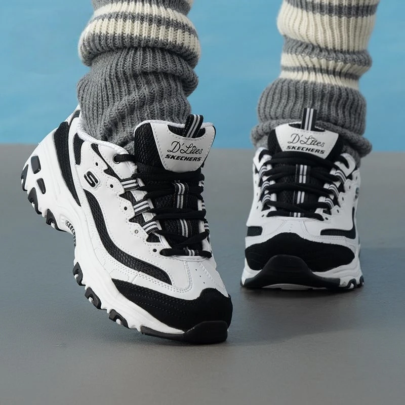 Skechers Women's Shoes Original Lightweight Fashionable Wear-Resistant Non-Slip New Fitness Training Outdoor Sports Casual Shoes 13148-Wbk-2
