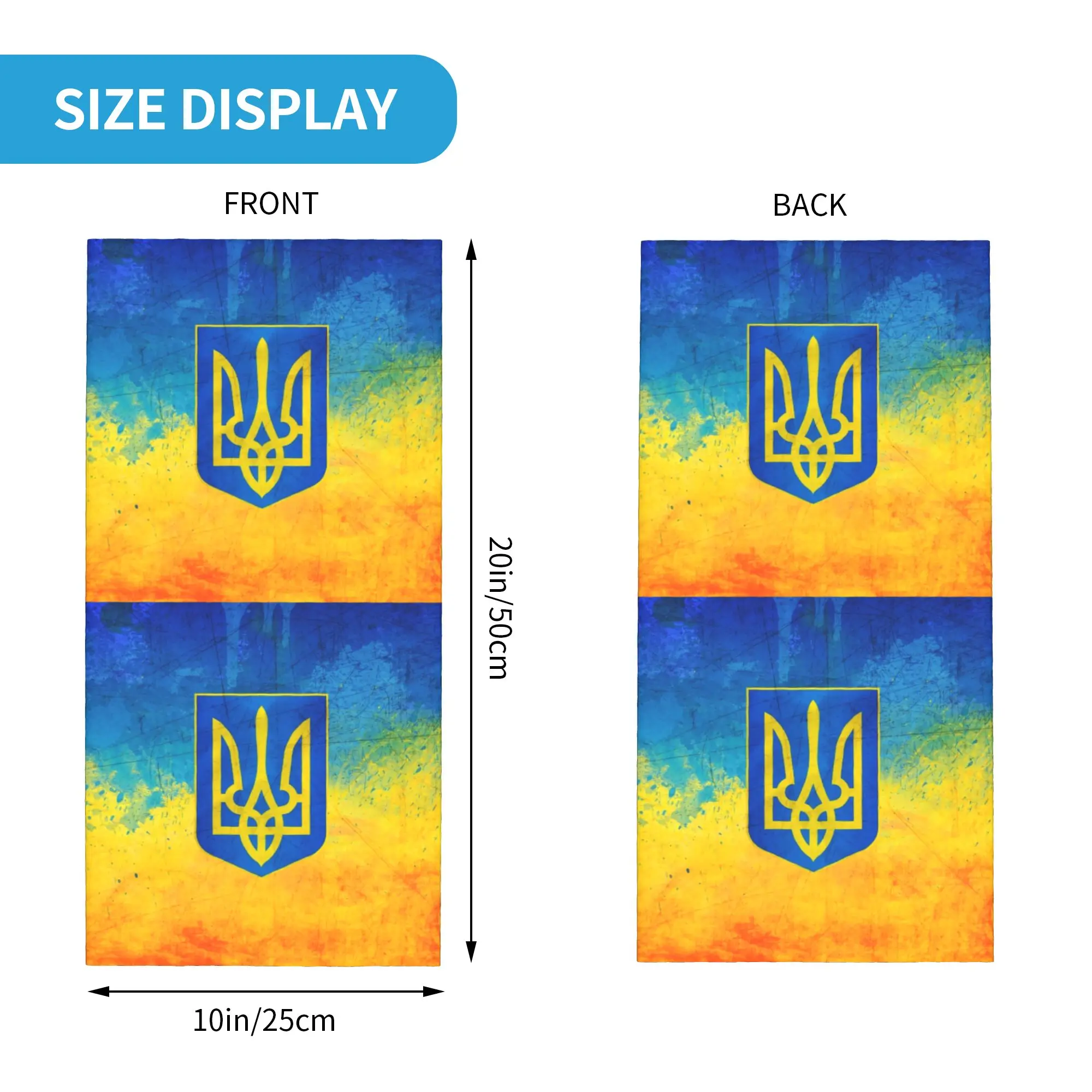 Flag Of Ukraine Bandana Neck Warmer Men Women Winter Ski Tube Scarf Gaiter  Face Cover