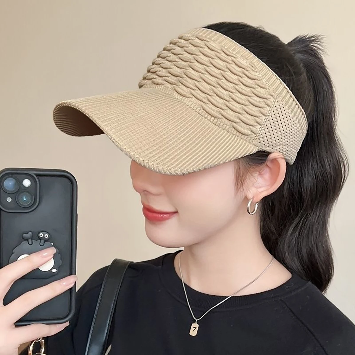Women Anti-UV Sun Hats Breathable Adjustable Empty Top Visor Caps for Women Men Tennis Golf Running Travel Beach Sport Outdoor H view 5