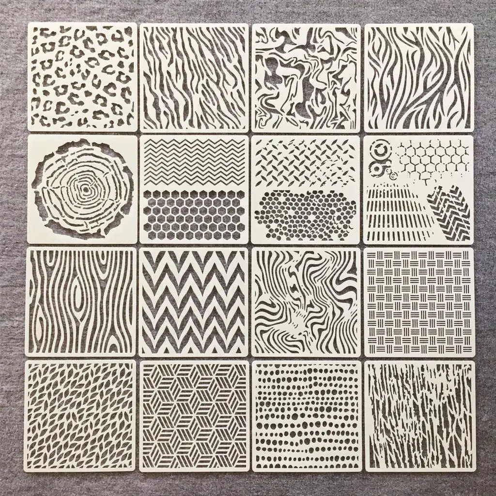 

DIY Stencil Screen Spray Painting Geometric Template Leopard Print Mandala Template Tile Irregular Plastic Painting Template