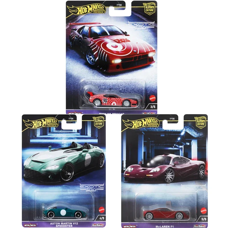 Original Hot Wheels Premium Car Culture Exotic Envy Boy Toy 1/64 Diecast Porsche 911 Lamborghini Reventon Roadster BMW M1 Procar