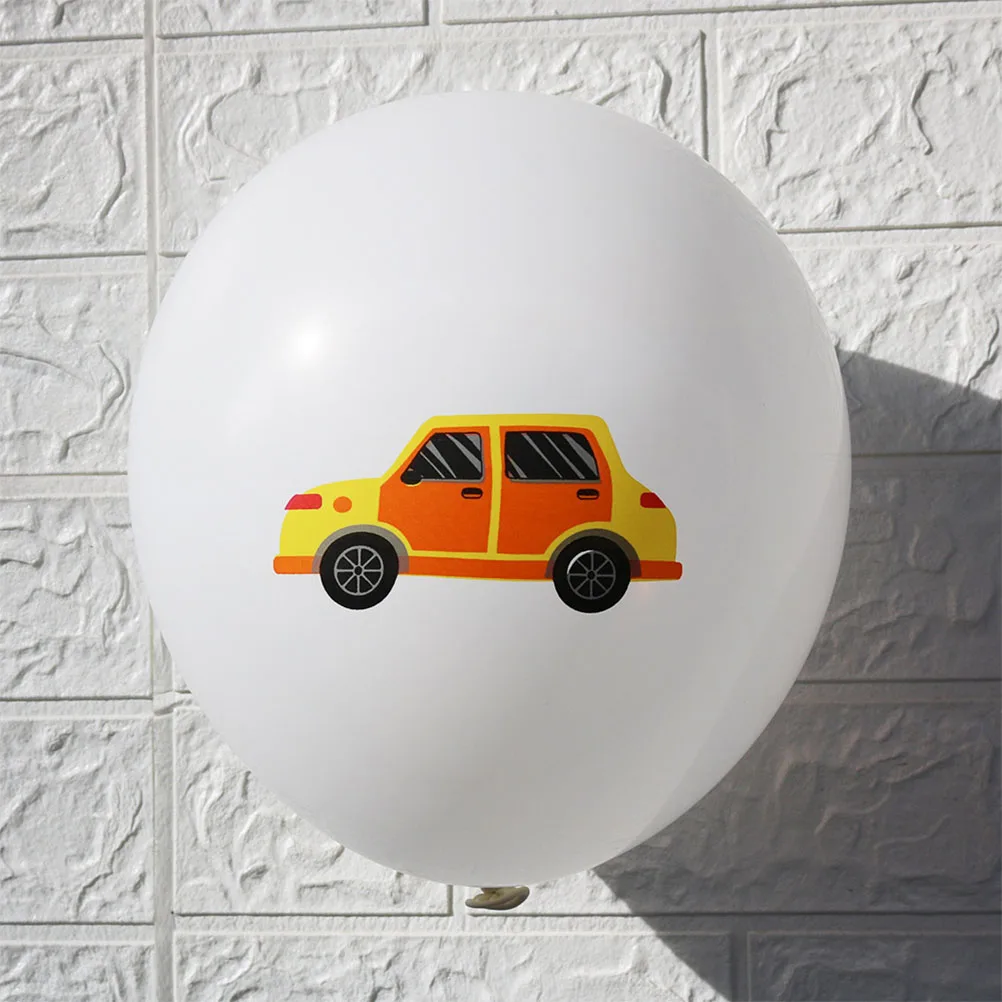 

30 Pcs Racing Car Birthday Balloons Printed Cars Party Children’s Latex Decorations Happy