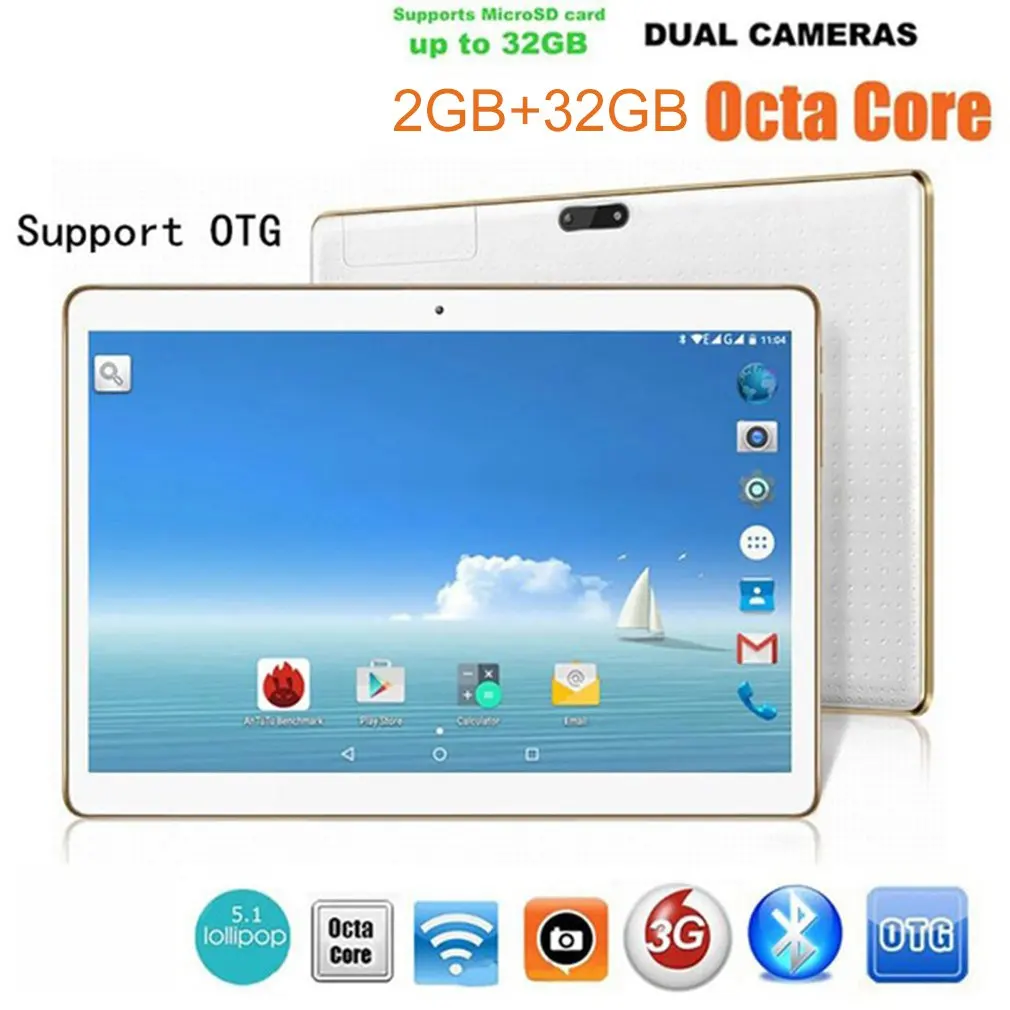 

10.1 Inch Tablet PC RAM ROM 2+32GB Dual Card Dual Standby Dual Camera 4.0 Phone Wifi Tablet EU PLUG