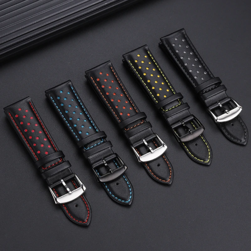 For Tissot Speed series NBA co-branded T116.617 Genuine Leather bracelet Top layer cowhide Watch band 22mm strap for Tag heuer