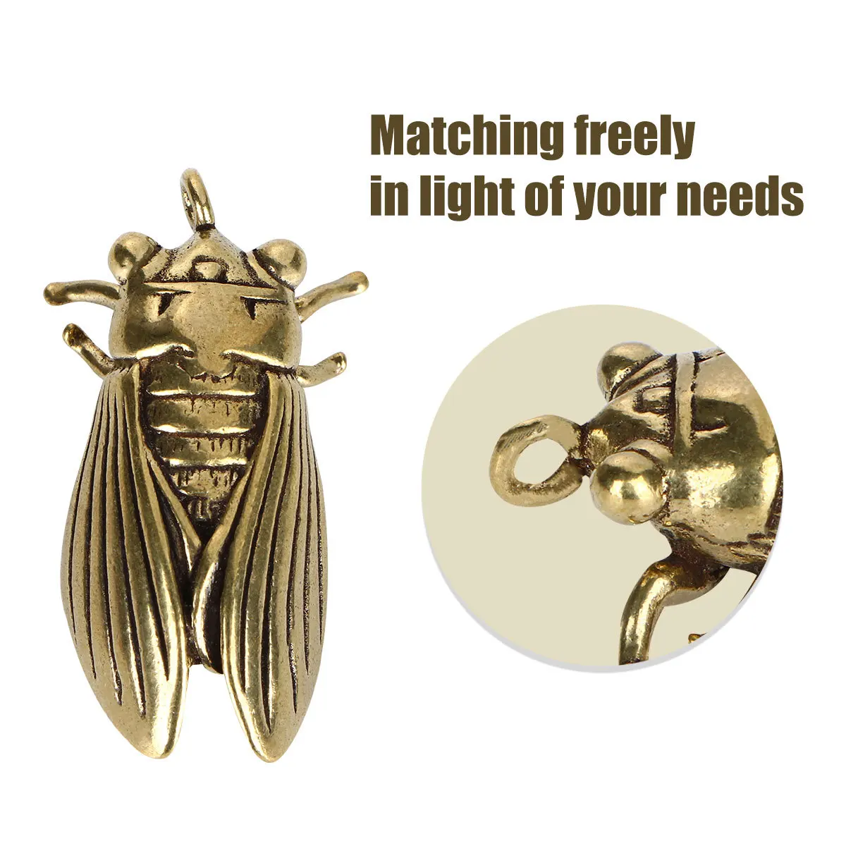 

Vintage Copper Cicada Pendant DIY Jewelry Necklace Decor Creative Gift for Friends Family DIY Pendant Jewelry Decor