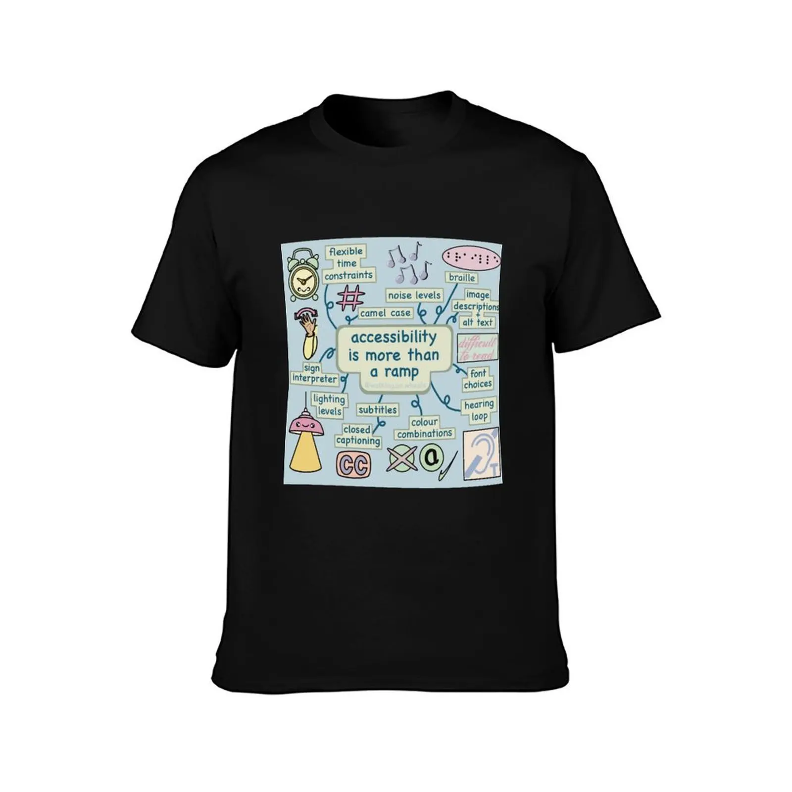 Accessibility is more than a ramp T-Shirt Casual Daily Wear Short Sleeve Top T-Shirt