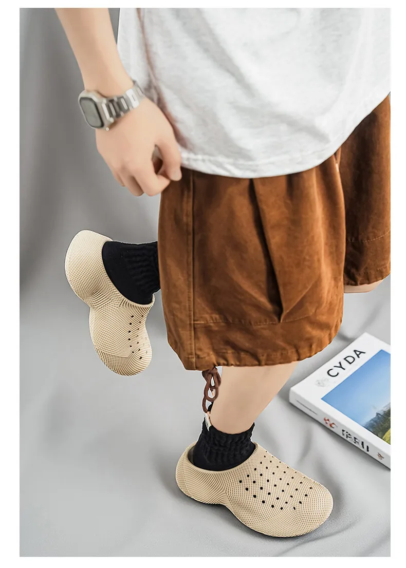 2026 Neue Sommer-Mode Paar-Outdoor-Sandalen mit dicker Sohle und Löchern, EVA Baotou Herren-Sandalen, Luxus-Strandschuhe für Herren, Gartenschuhe – Detail 8