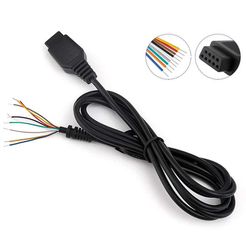 Cable For  2 MD 2 Control Cable For Mega Drive 2 Gamepad Controller Extend Cord 9Pin Game Console Wire