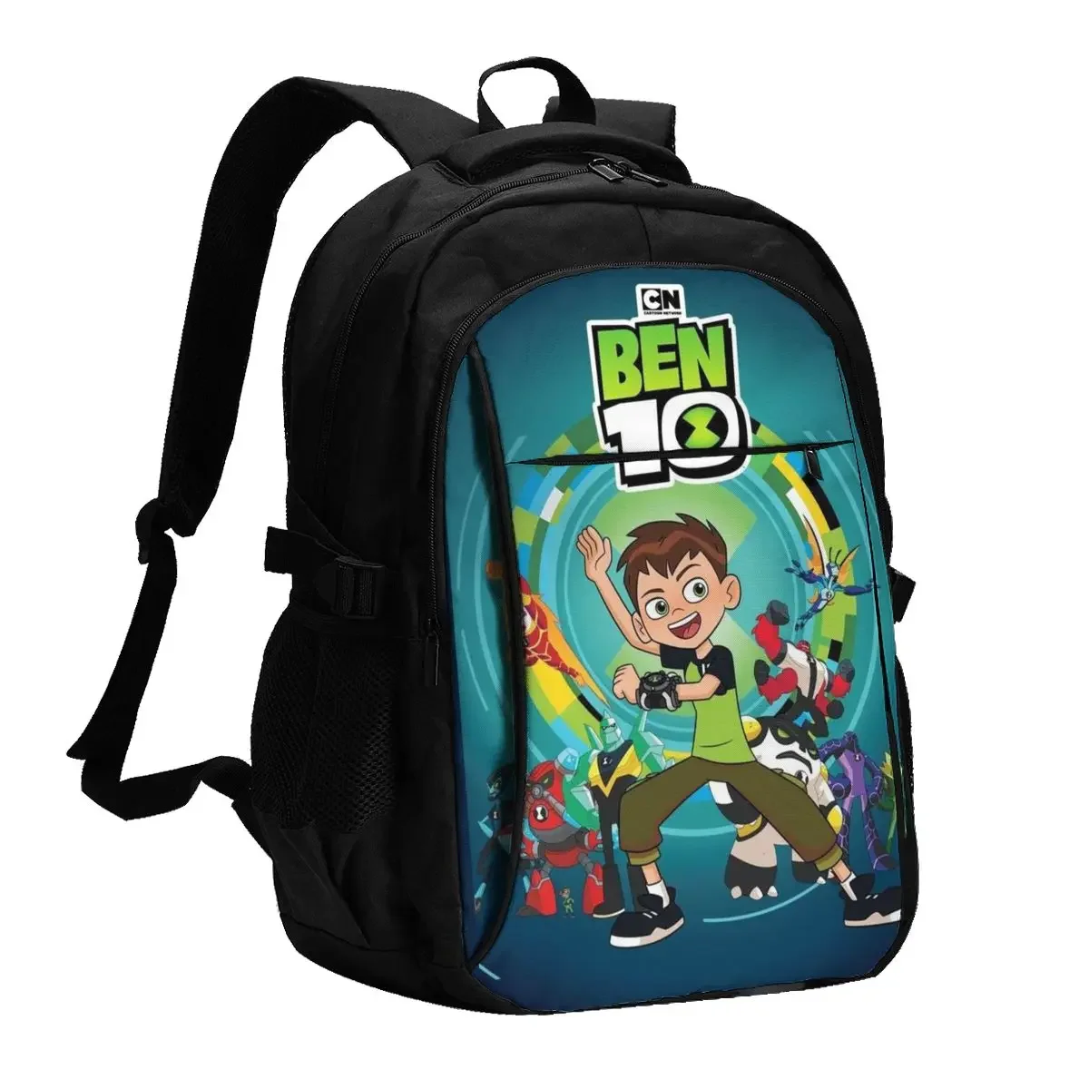 Ben Alien Force 10 Teenage Hacker Travel Laptop Backpack, Business Water Resistant Backpack with USB Charging Port, College Bag