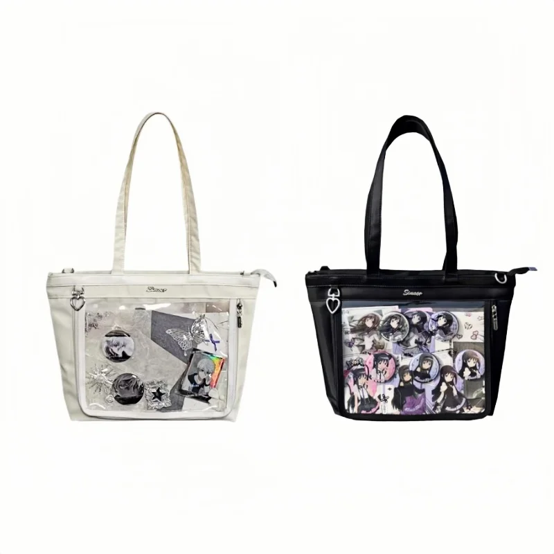 

Simor Ita сумка женская прозрачная большая вместительная сумка-тоут Оксфорд женская Harajuku Kawaii Diy Budge Display сумки через плечо