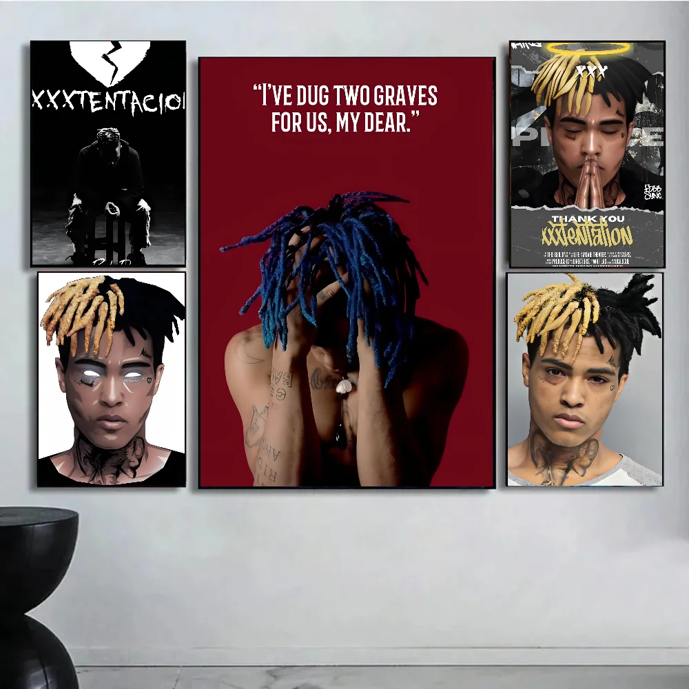 1PC Hip Hop Z-XXXTentacion Poster Paper Print Home Living Room Bedroom Entrance Bar Restaurant Cafe Art Painting Decoration