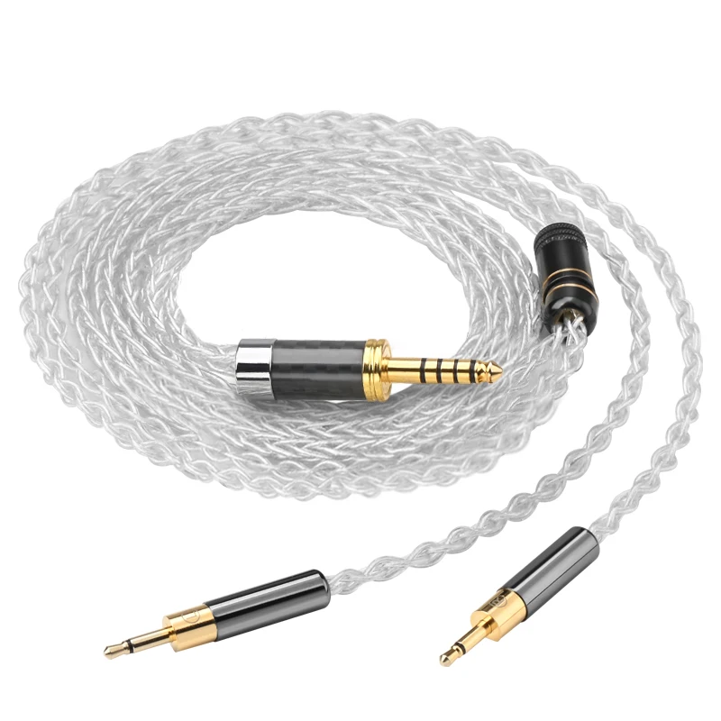 ATAUDIO HiFi-Kopfhörerkabel, Hi-End, 8 Anteile, reiner Silberkern mit vergoldetem Stecker, Kopfhörerkabel für HD700 4