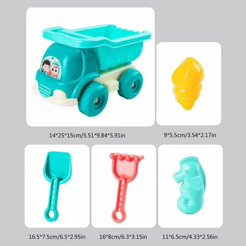 Summer Beach Toys For Kids Funny Water Toys Sand Bucket Shovels Summer Toys For Beach Sand Water Game Playing Cart