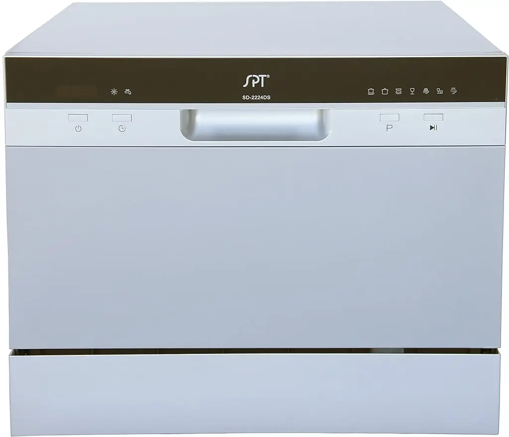 SD-2224DS ENERGY STAR Compact Countertop Dishwasher with Delay Start - Portable Dishwasher with Stainless Steel Interior and