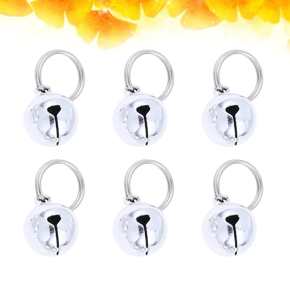 

10Pcs Pet Bells Extra Loud Minimal Motion Clapper for Cats Dogs Tracking Safety Collar Pendant Accessories Silver 18Mm
