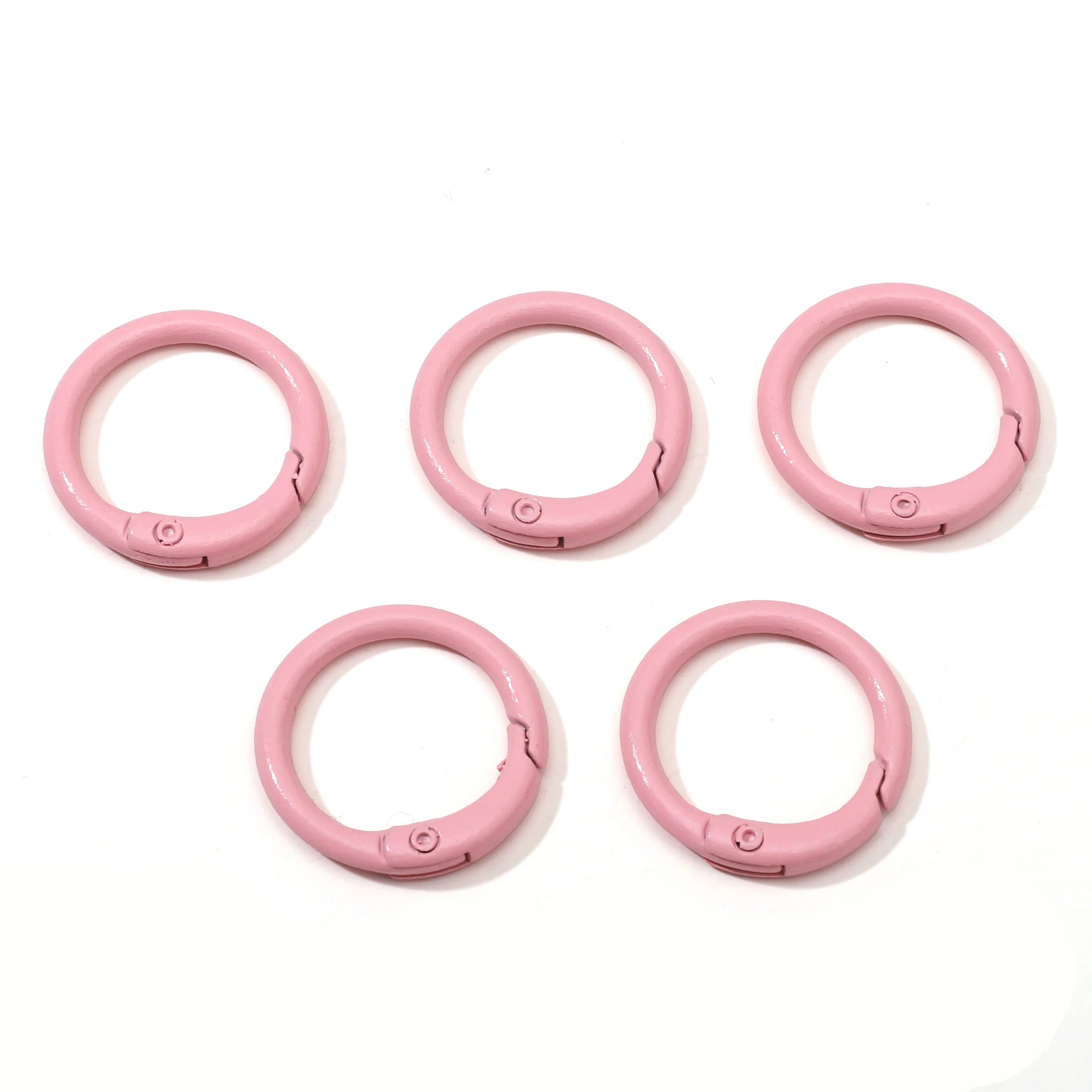 5Pcs Colorful Alloy O Ring Keychain
