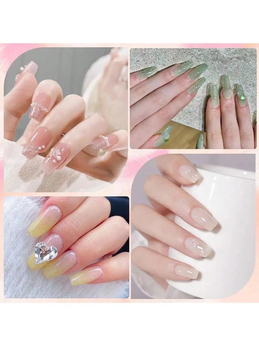 Juego de esmaltes de uñas de Gel de 6 uds., 15ML, Kit de barniz de Gel de Color Popular, esmalte de Gel UV/LED para decoración de uñas de salón en casa, bricolaje de Navidad