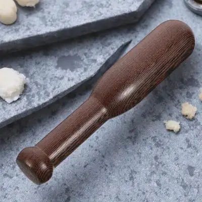 

1Pcs Wooden Garlic Grinding Tool 19.5cm Smooth Surface Natural Finish Kitchen Utensil for Medicine Jelly Curds Manual Masher