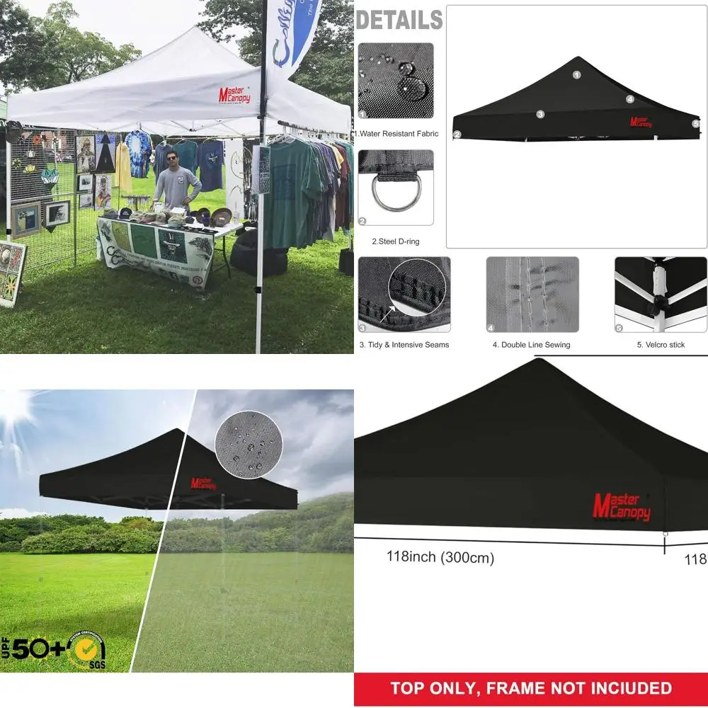 

Сменный навес 10x10 черного цвета для выдвижных палаток