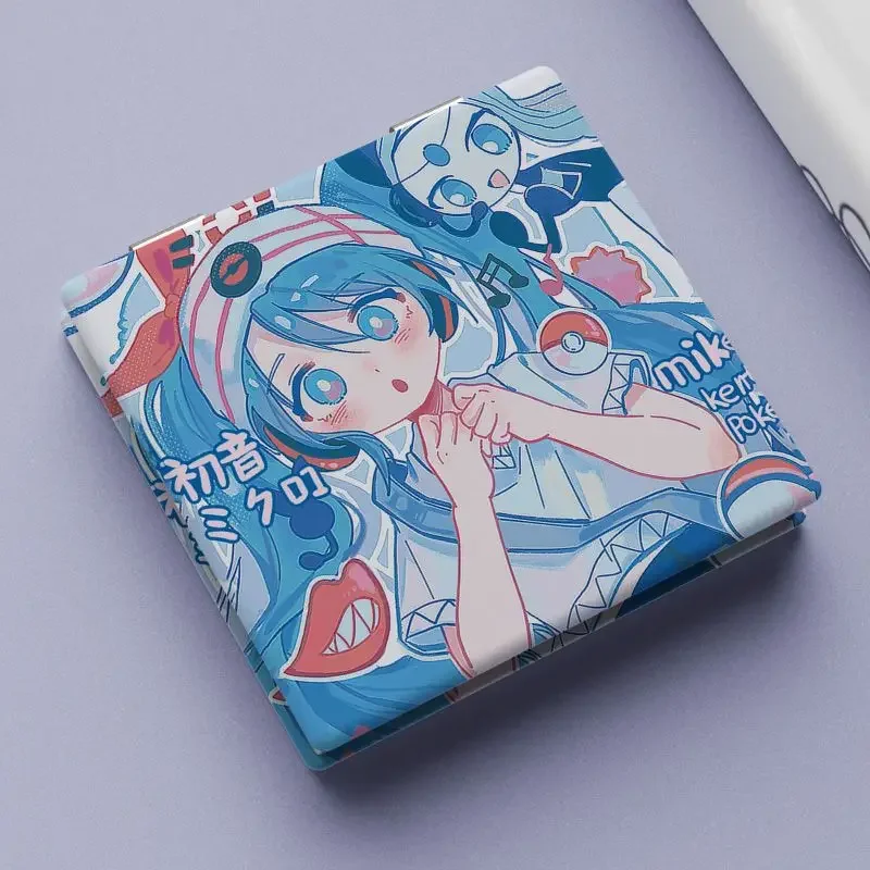 New Hatsune Miku Mirror Hatsune Miku Project Diva Anime Peripheral Cute Convenient Portable Fold Makeup Mirror Holiday Gifts