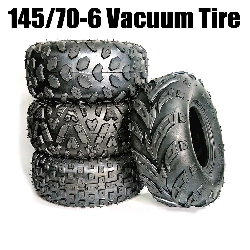 Neumáticos ATV de 6 pulgadas, vehículos de cuatro ruedas 145/70-6, adecuados para Karts de 50cc, 70cc, 70cc, 70cc, 110cc, vehículos todoterreno de cuatro ruedas para niños