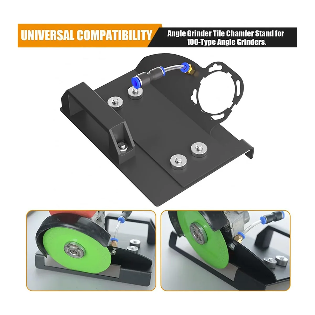 Angle Grinder Stand for Tile 45° Chamfer Cutting Ceramic Stone Chamfering Tool Compatible with 100 Type Angle GrinderT98C