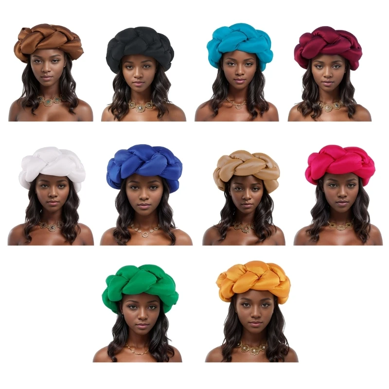 Gorro turbante con diadema africana para uso diario, ocasiones formales, decoraciones para cabello para fiestas. Nave