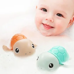 Baby Bath Toys Animal Cute Cartoon Tortoise Toddler Water Toys Wind-Up Swim Turtle Bathroom Baby Clockwork Animal Toy