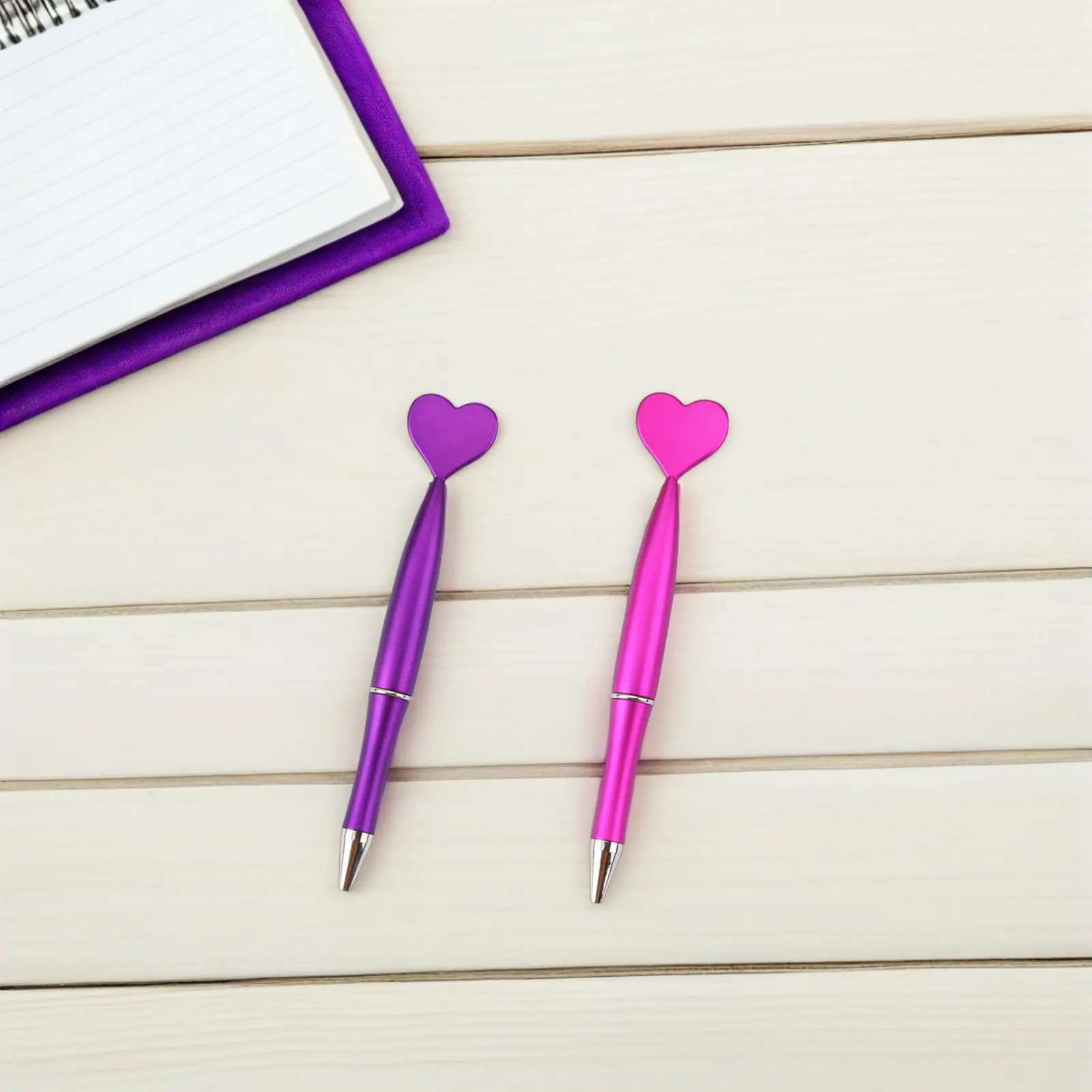 24Pcs Valentine Heart Ballpoint Pens 1.0mm Black Ink Smooth Writing Twist Action School Office Stationery Party Favors